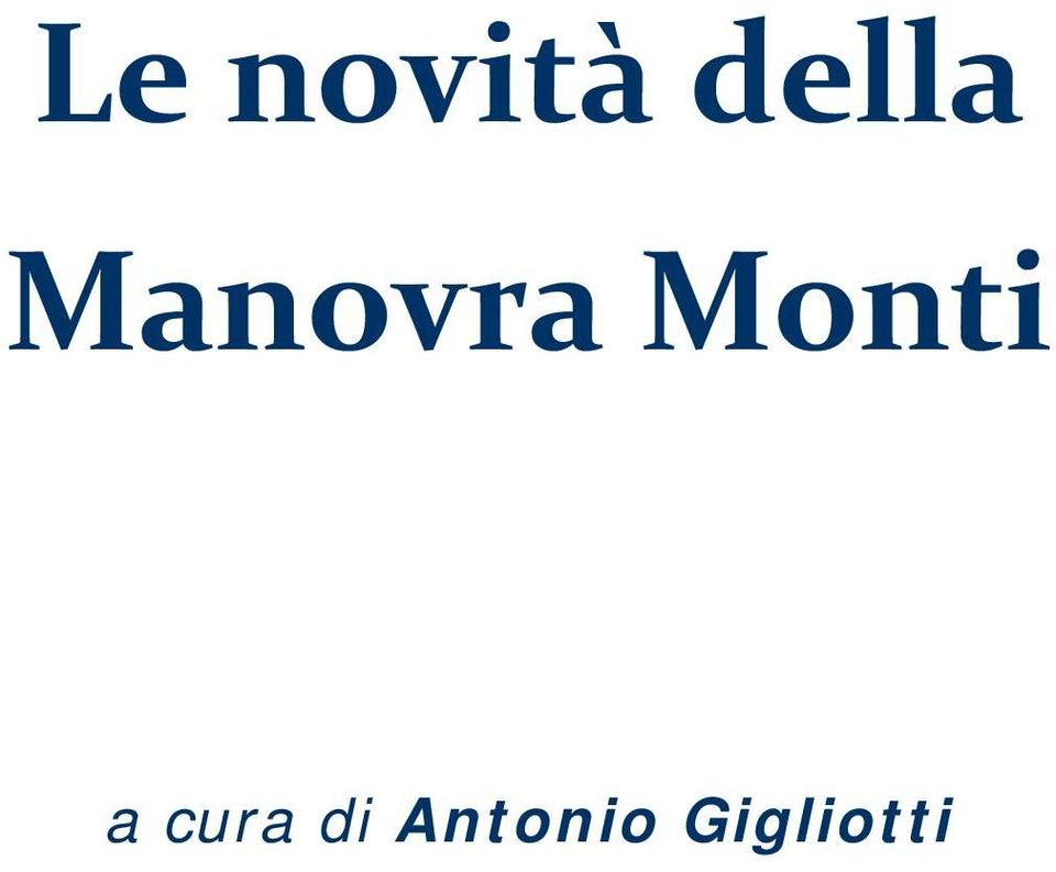 Monti a cura