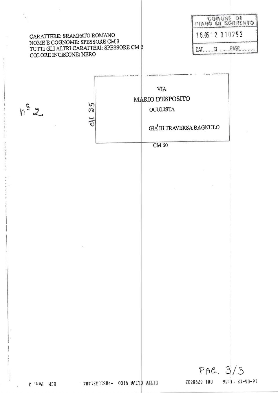 AI"ifRI CAI{ATTHRL SPESSORE CIvI coloîte INCISIONET NERO 16,,ffi.12 010?