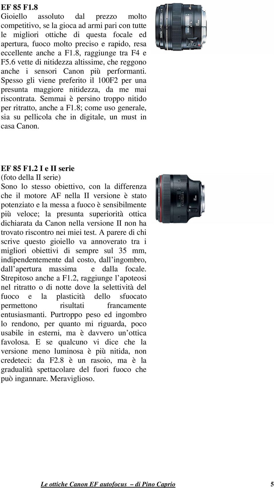 8, raggiunge tra F4 e F5.6 vette di nitidezza altissime, che reggono anche i sensori Canon più performanti.