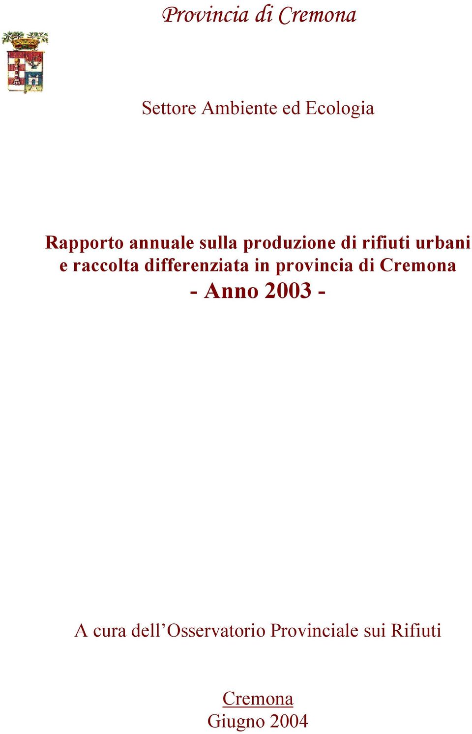 e raccolta differenziata in provincia di