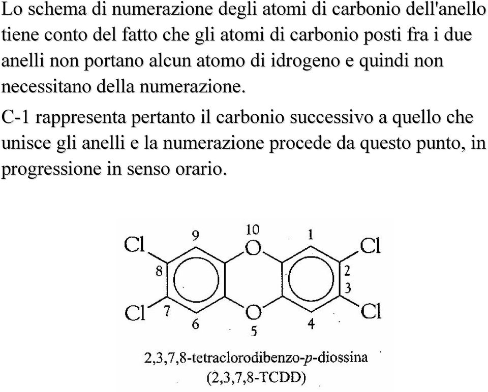 necessitano della numerazione.