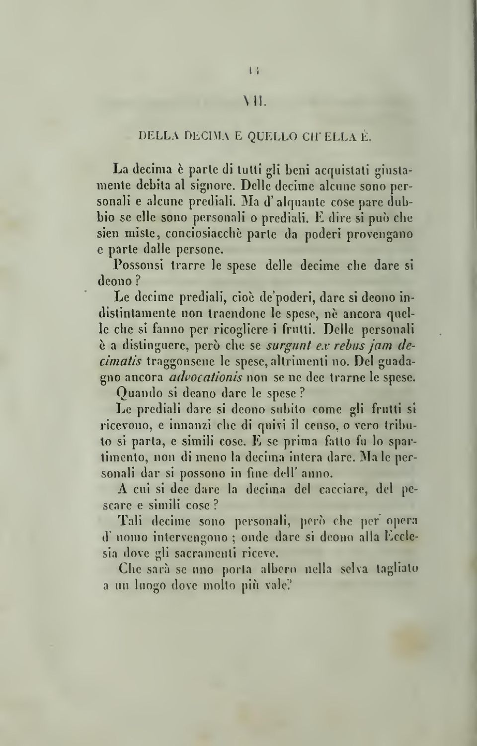 da poderi provengano Possonsi trarre le spese delle decime clic dare si deono?