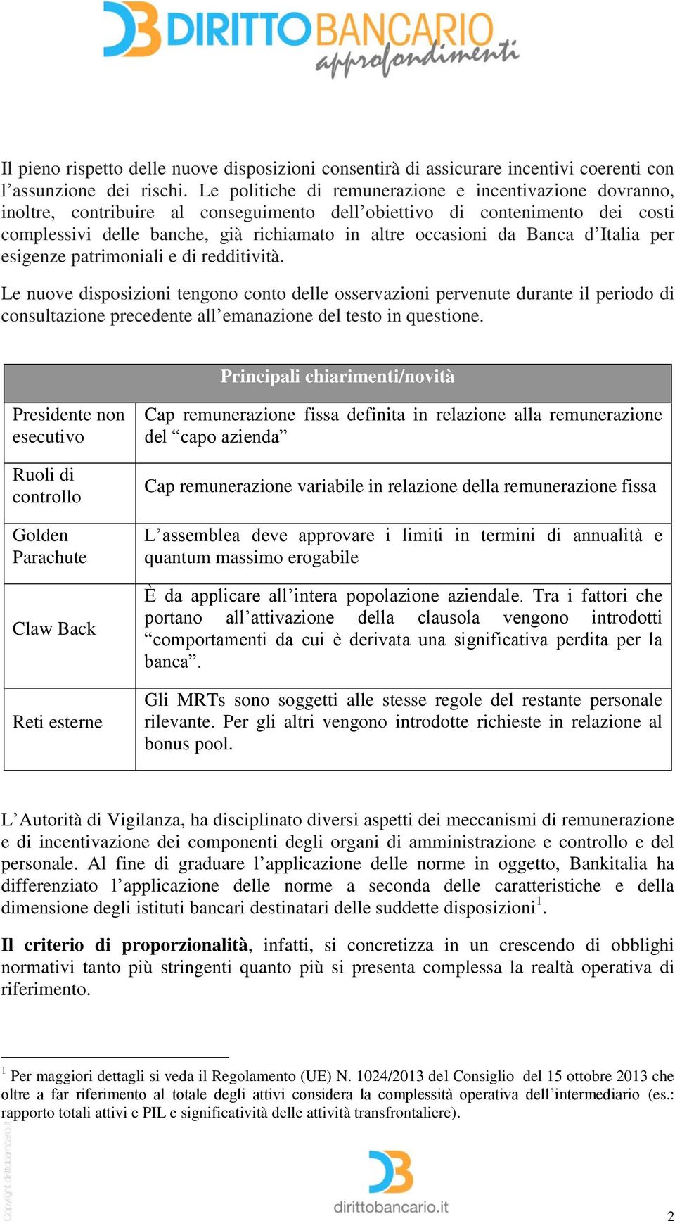 Banca d Italia per esigenze patrimoniali e di redditività.