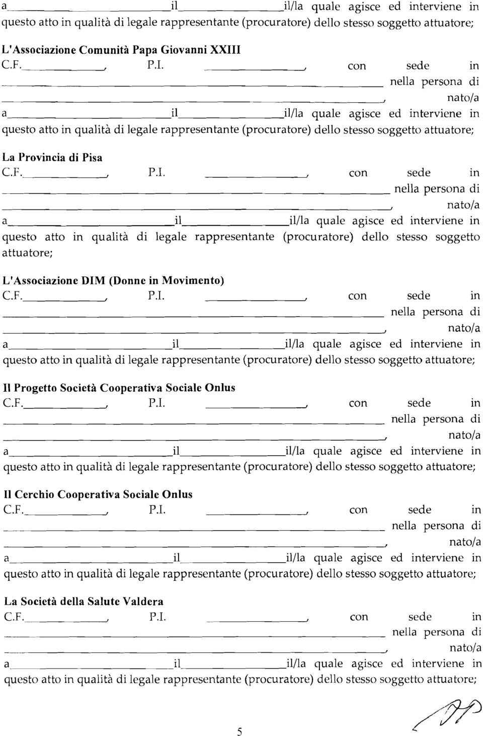 P.I., con sede in L'Associazione DIM (Donne in Movimento) I1 Progetto Società Cooperativa Sociale Onlus