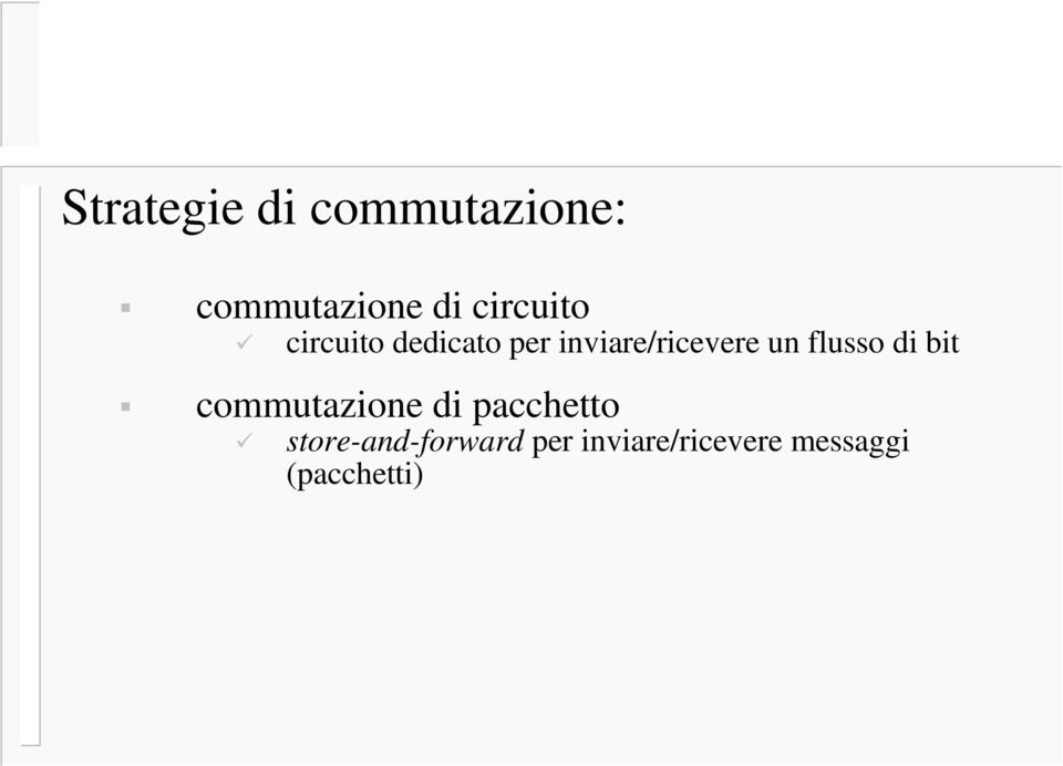 un flusso di bit commutazione di pacchetto