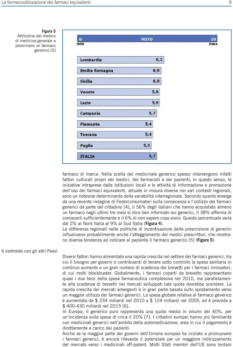 e le attività di informazione e promozione dell uso dei farmaci equivalenti, attuate in misura diversa nei vari contesti regionali, sono un notevole determinante della variabilità interregionale.