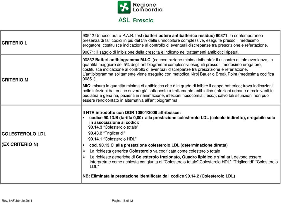 90871: il saggio di inibizione della crescita è indicato nei trattamenti antibiotici ripetuti. CR