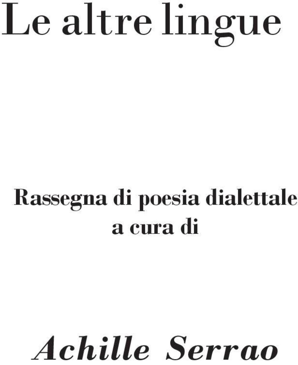 poesia dialettale