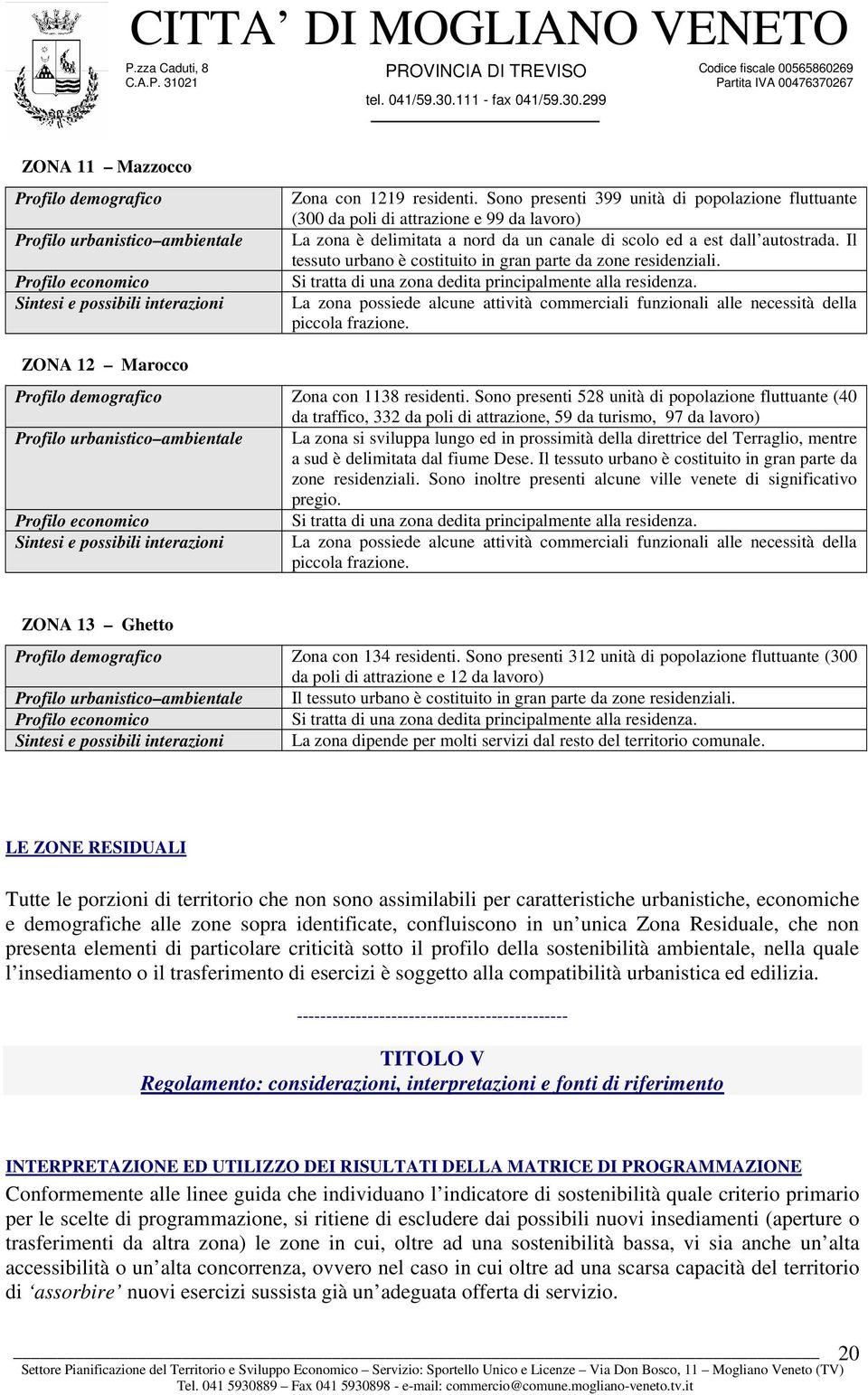 Il tessuto urbano è costituito in gran parte da zone residenziali. Si tratta di una zona dedita principalmente alla residenza.