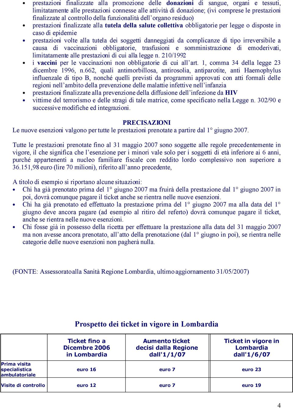 soggetti danneggiati da complicanze di tipo irreversibile a causa di vaccinazioni obbligatorie, trasfusioni e somministrazione di emoderivati, limitatamente alle prestazioni di cui alla legge n.