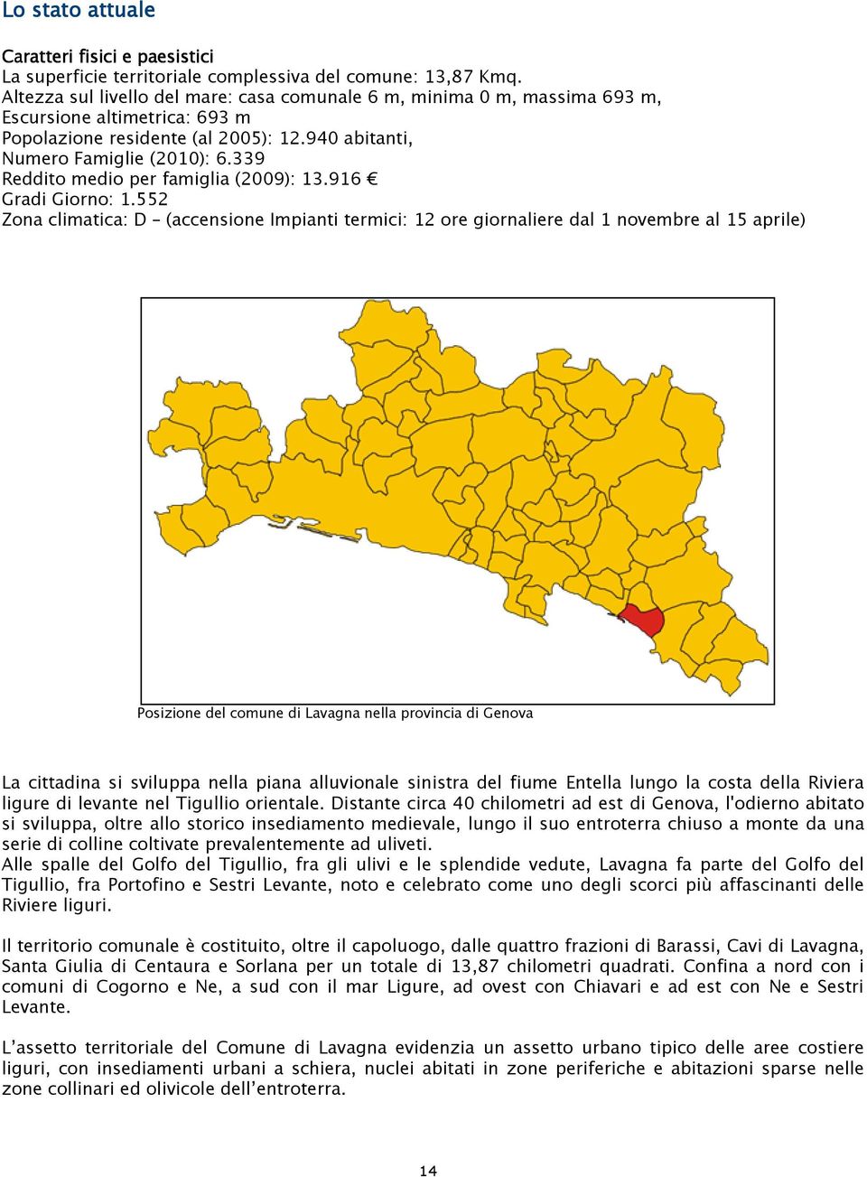 339 Reddito medio per famiglia (2009): 13.916 Gradi Giorno: 1.