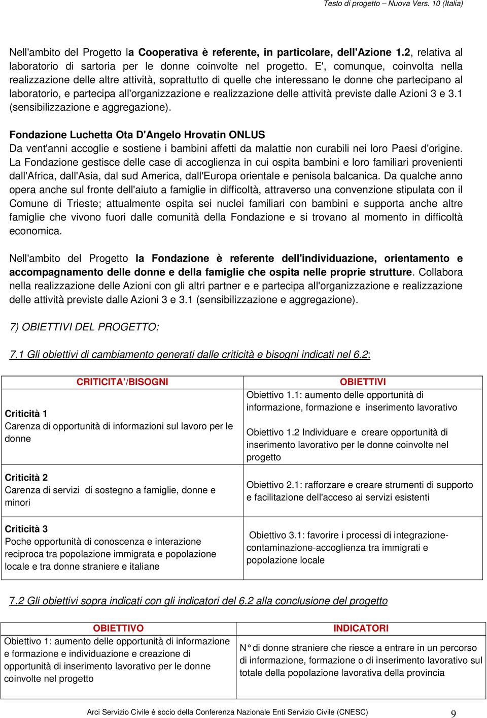 attività previste dalle Azioni 3 e 3.1 (sensibilizzazione e aggregazione).