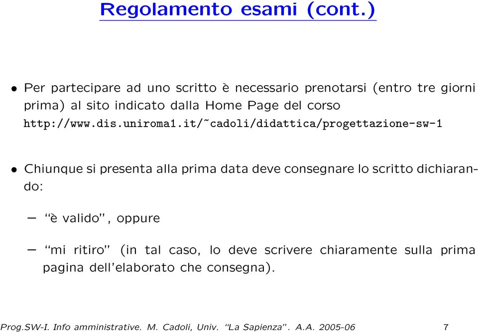 corso http://www.dis.uniroma1.