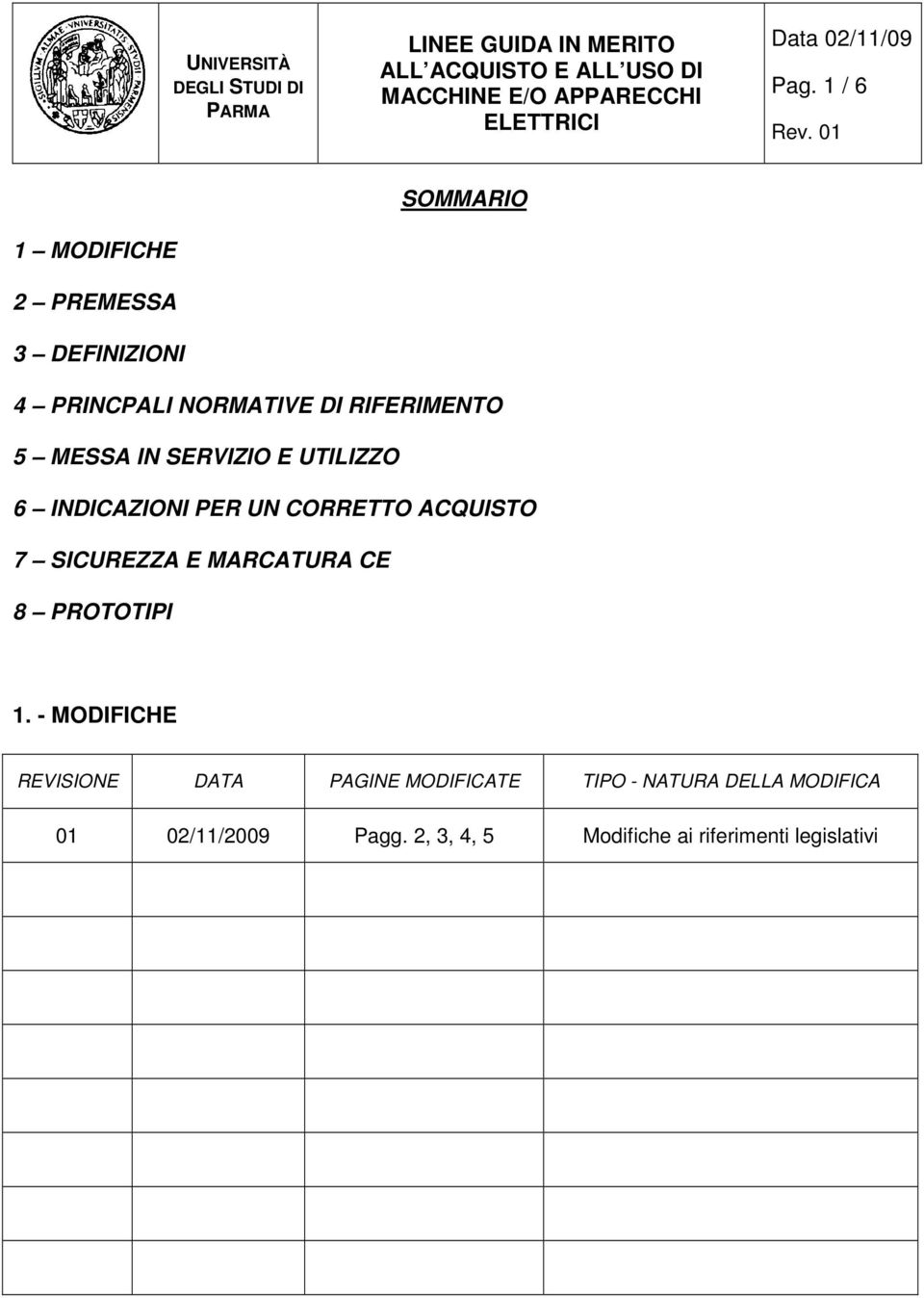 SICUREZZA E MARCATURA CE 8 PROTOTIPI 1.