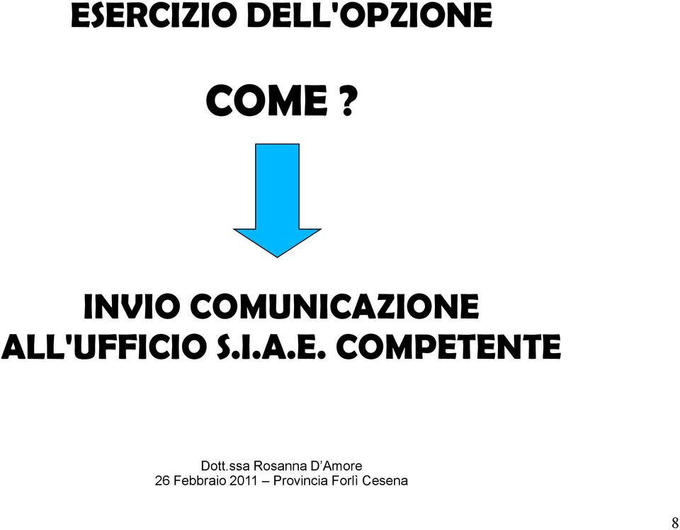 INVIO COMUNICAZIONE