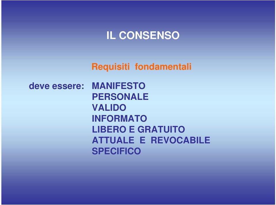 MANIFESTO PERSONALE VALIDO