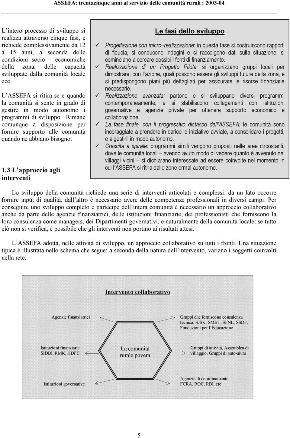 Rimane comunque a disposizione per fornire supporto alle comunità quando ne abbiano bisogno. 1.