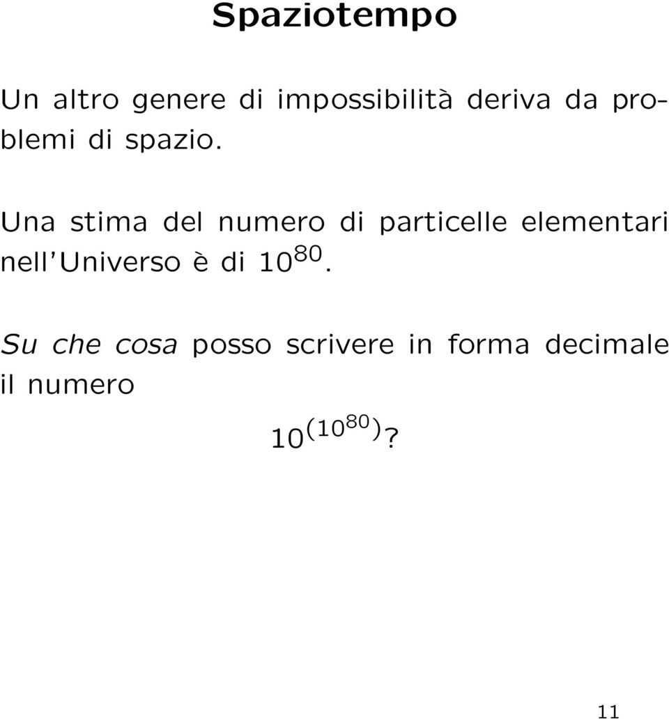 Una stima del numero di particelle elementari nell