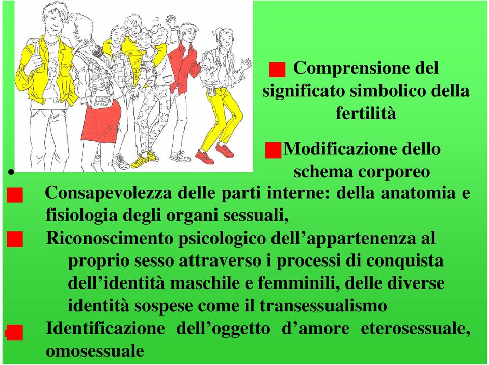 appartenenza al proprio sesso attraverso i processi di conquista dell identità maschile e femminili, delle