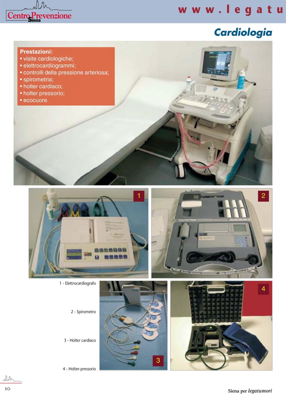 elettrocardiogrammi; controlli della pressione arteriosa; spirometria;