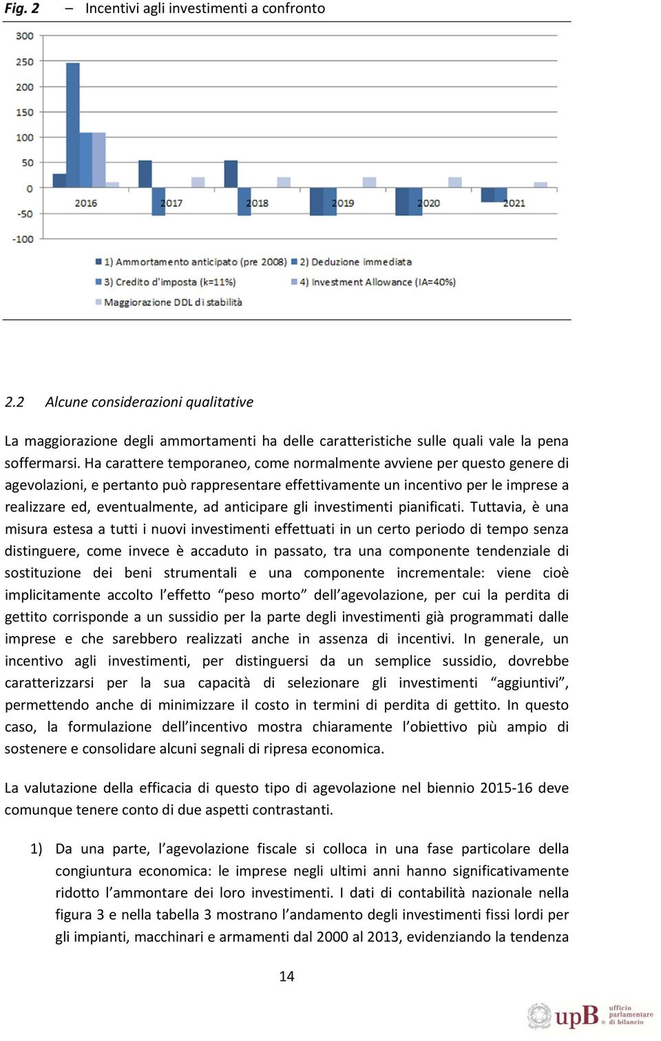 anticipare gli investimenti pianificati.