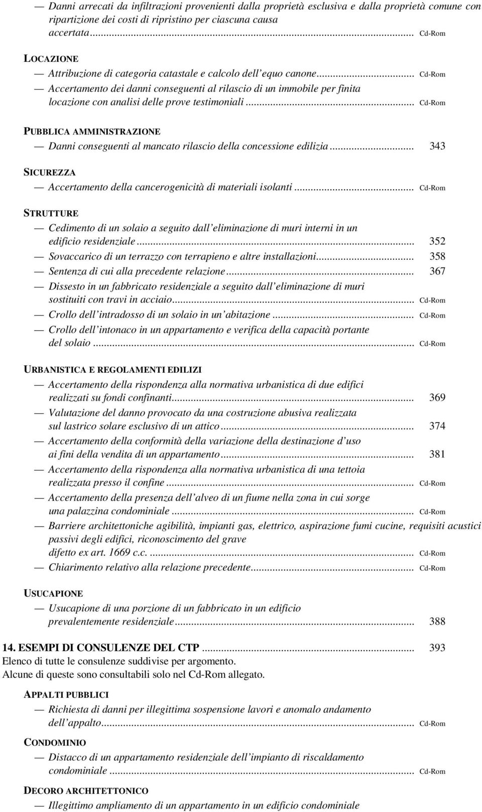 .. Cd-Rom Accertamento dei danni conseguenti al rilascio di un immobile per finita locazione con analisi delle prove testimoniali.