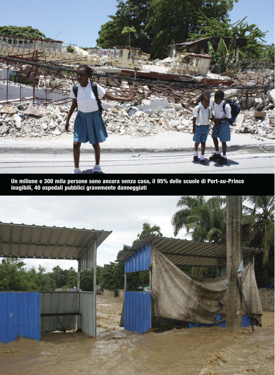 scuole di Port-au-Prince inagibili,