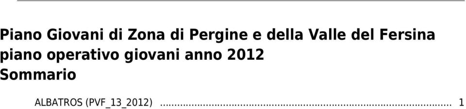 operativo giovani anno 2012