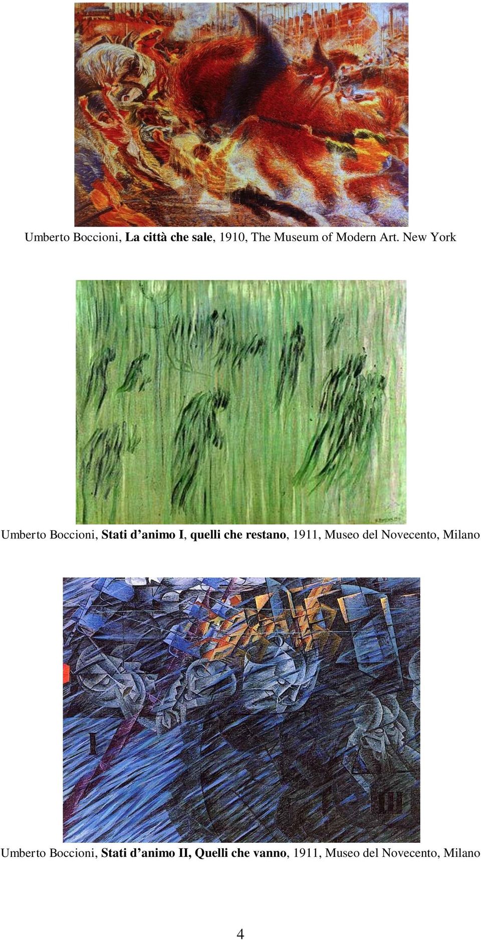 restano, 1911, Museo del Novecento, Milano Umberto Boccioni,