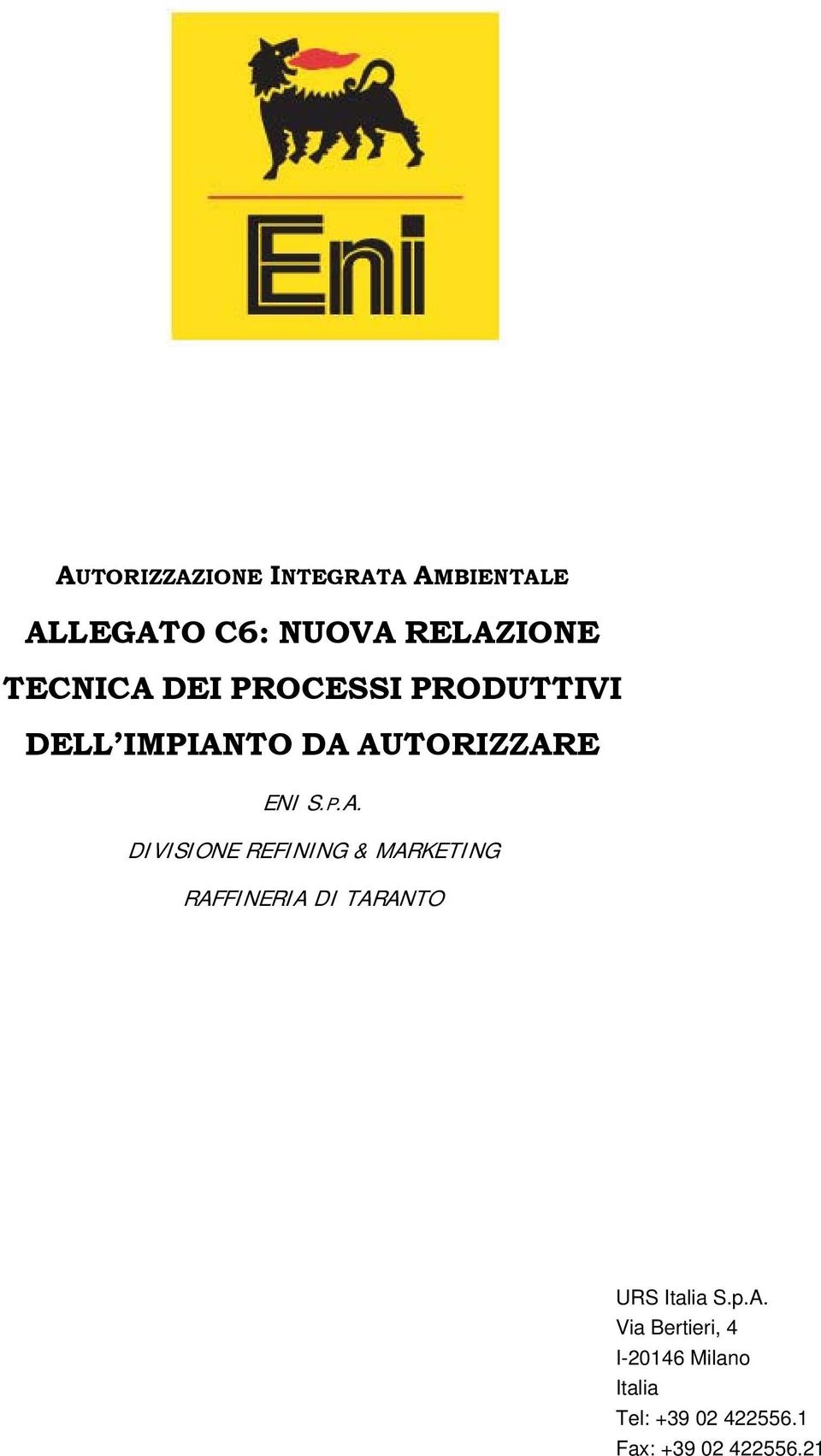 DEI PROCESSI PRODUTTIVI DELL IMPIAN