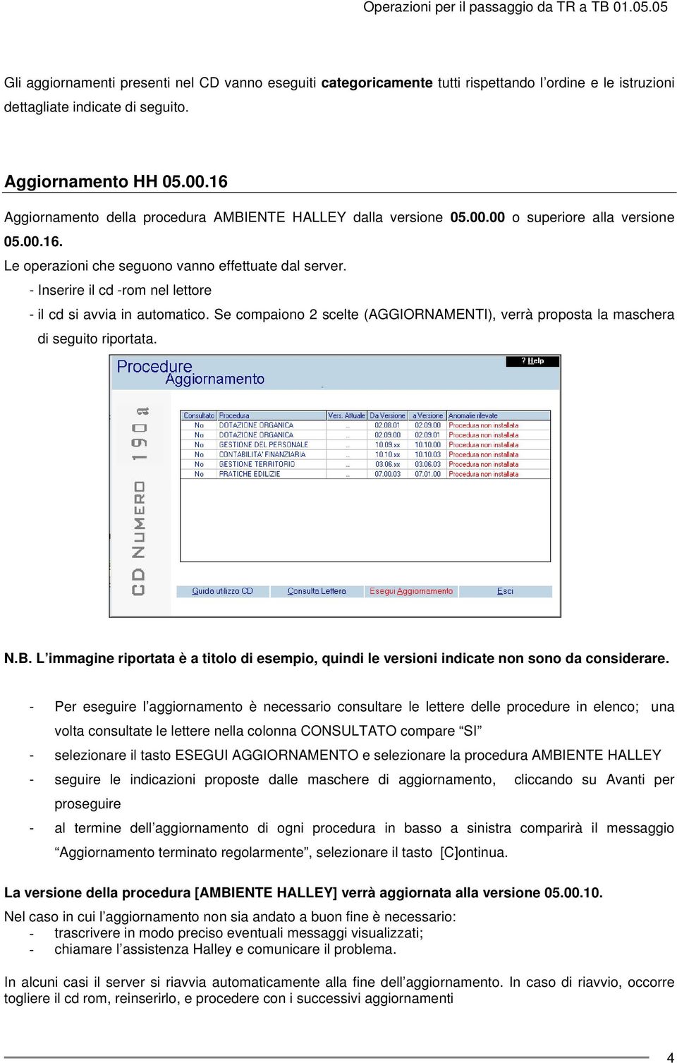 - Inserire il cd -rom nel lettore - il cd si avvia in automatico. Se compaiono 2 scelte (AGGIORNAMENTI), verrà proposta la maschera di seguito riportata. N.B.