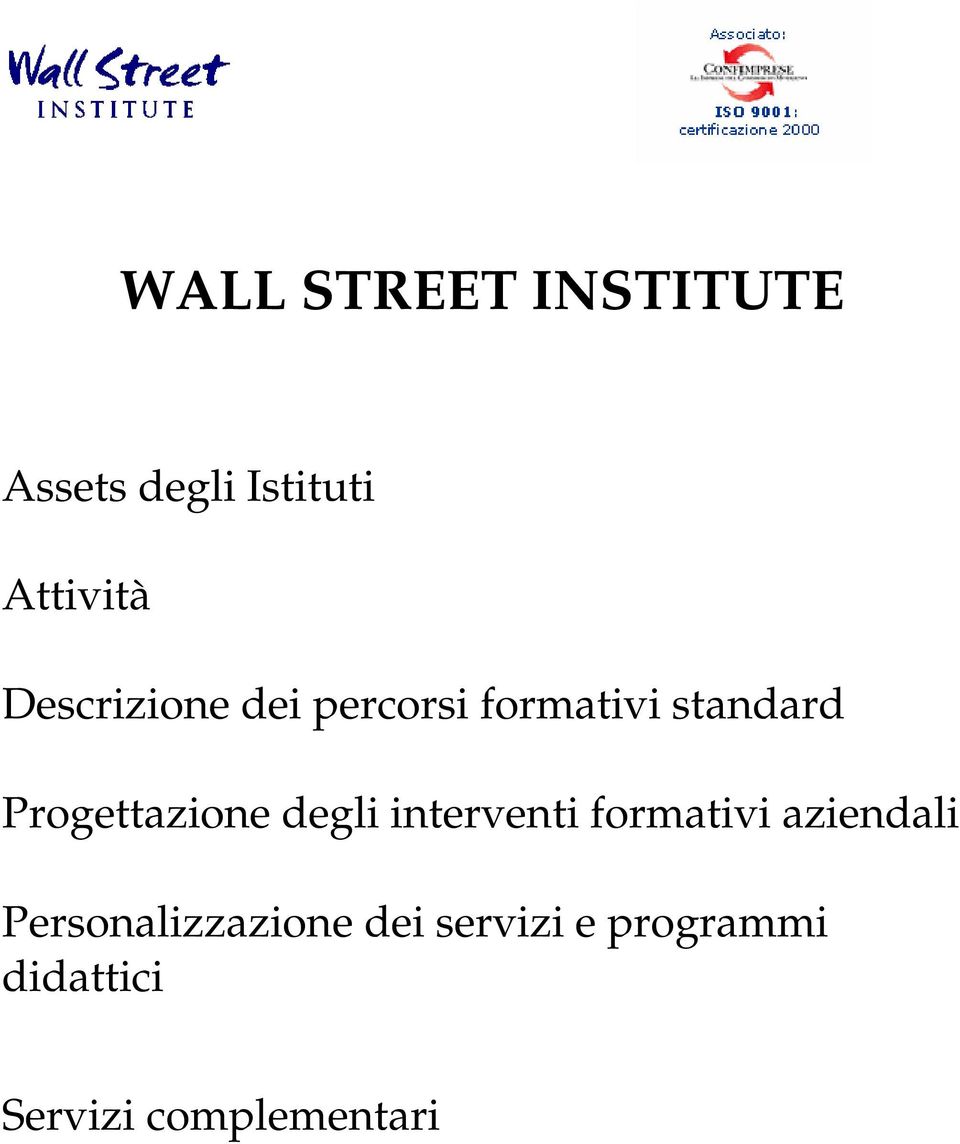 Progettazione degli interventi formativi aziendali