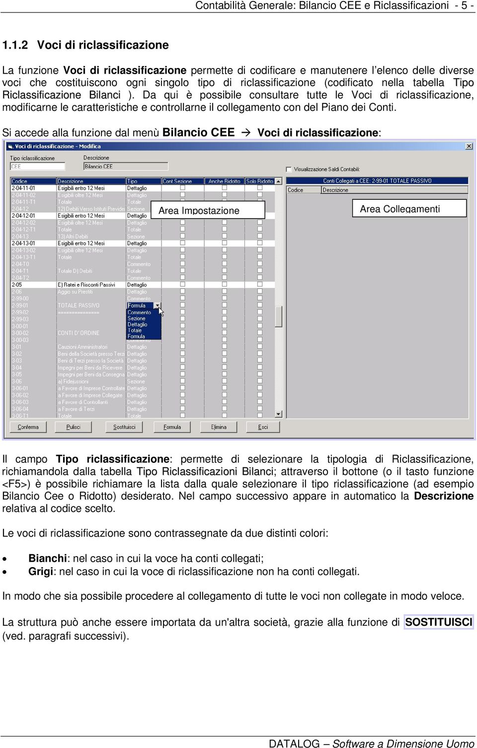 (codificato nella tabella Tipo Riclassificazione Bilanci ).