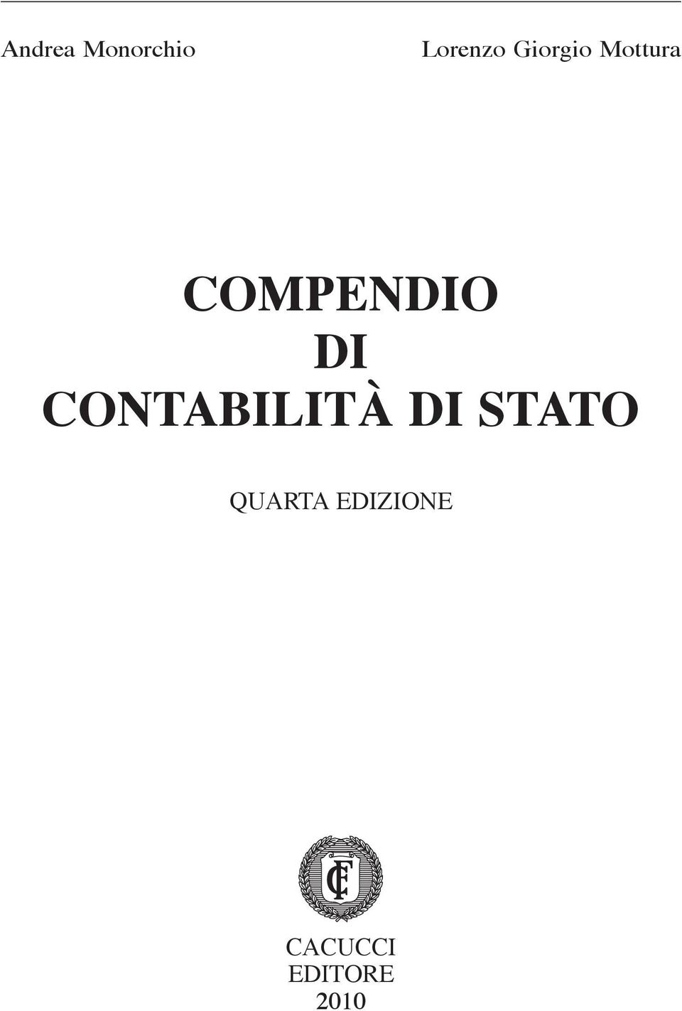 DI CONTABILITÀ DI STATO