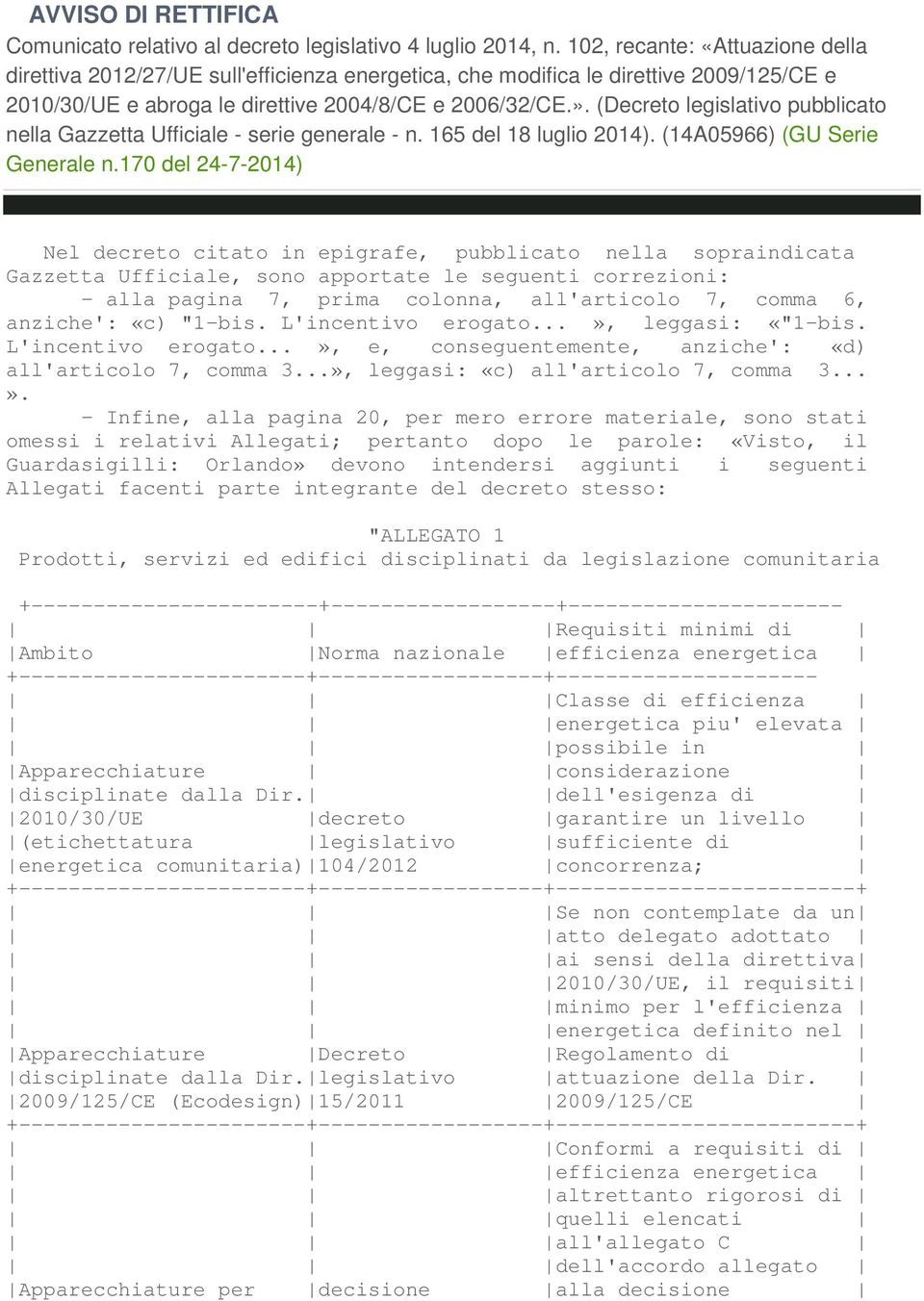 (Decreto legislativo pubblicato nella Gazzetta Ufficiale - serie generale - n. 165 del 18 luglio 2014). (14A05966) (GU Serie Generale n.