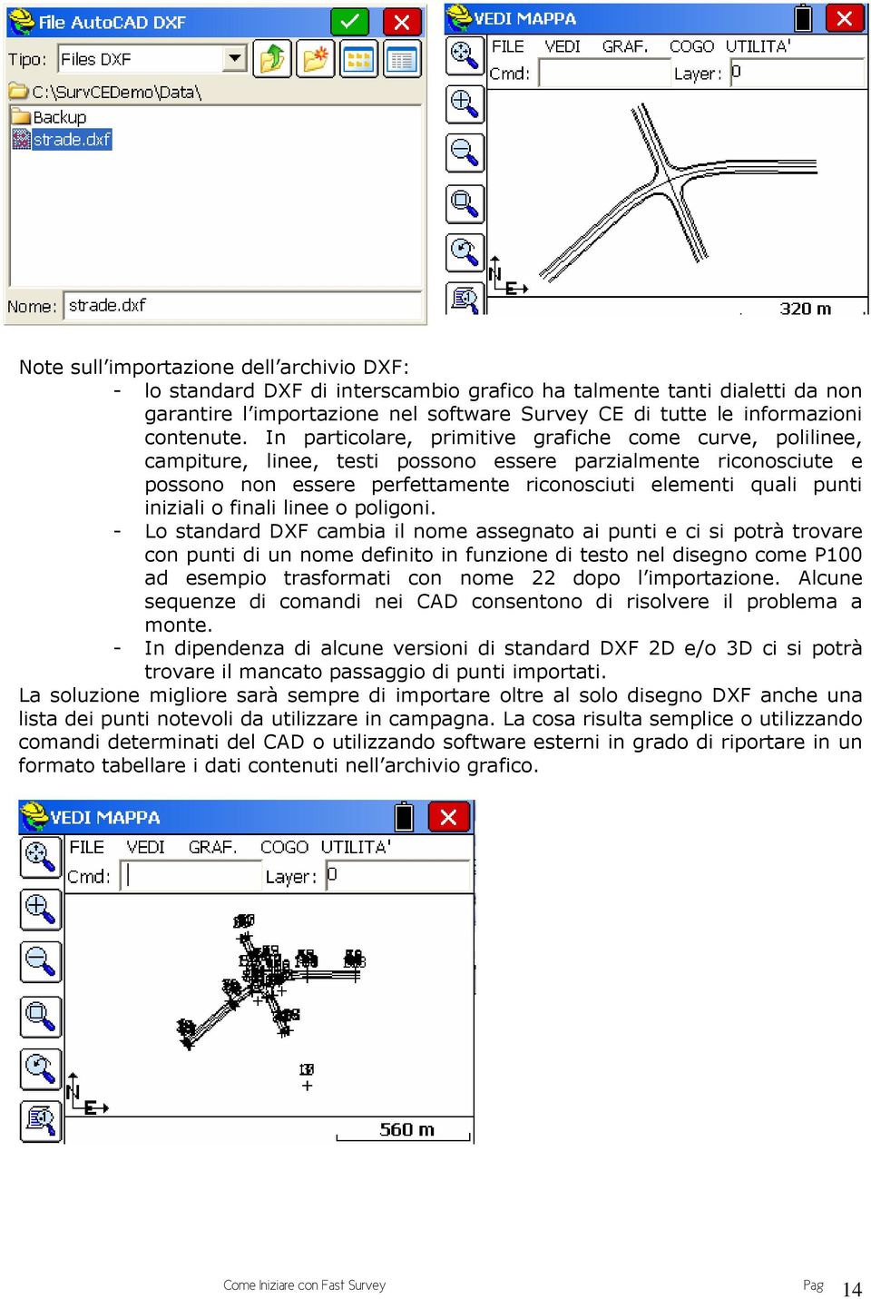 In particolare, primitive grafiche come curve, polilinee, campiture, linee, testi possono essere parzialmente riconosciute e possono non essere perfettamente riconosciuti elementi quali punti