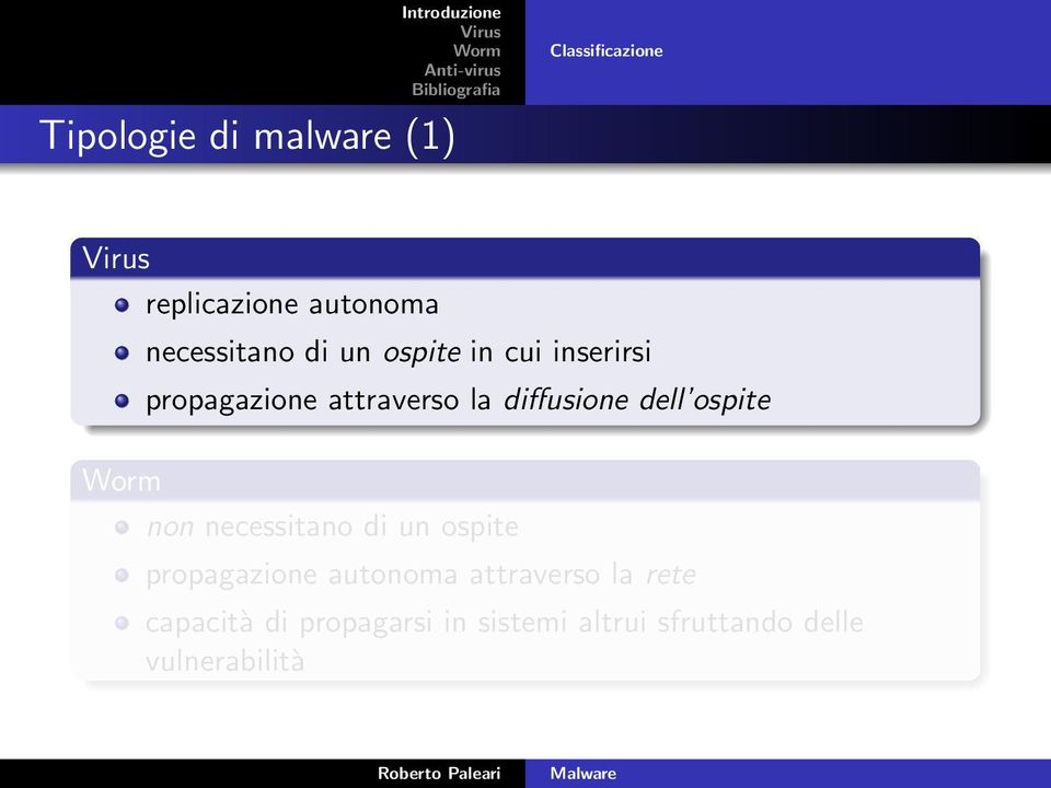 diffusione dell ospite non necessitano di un ospite propagazione autonoma