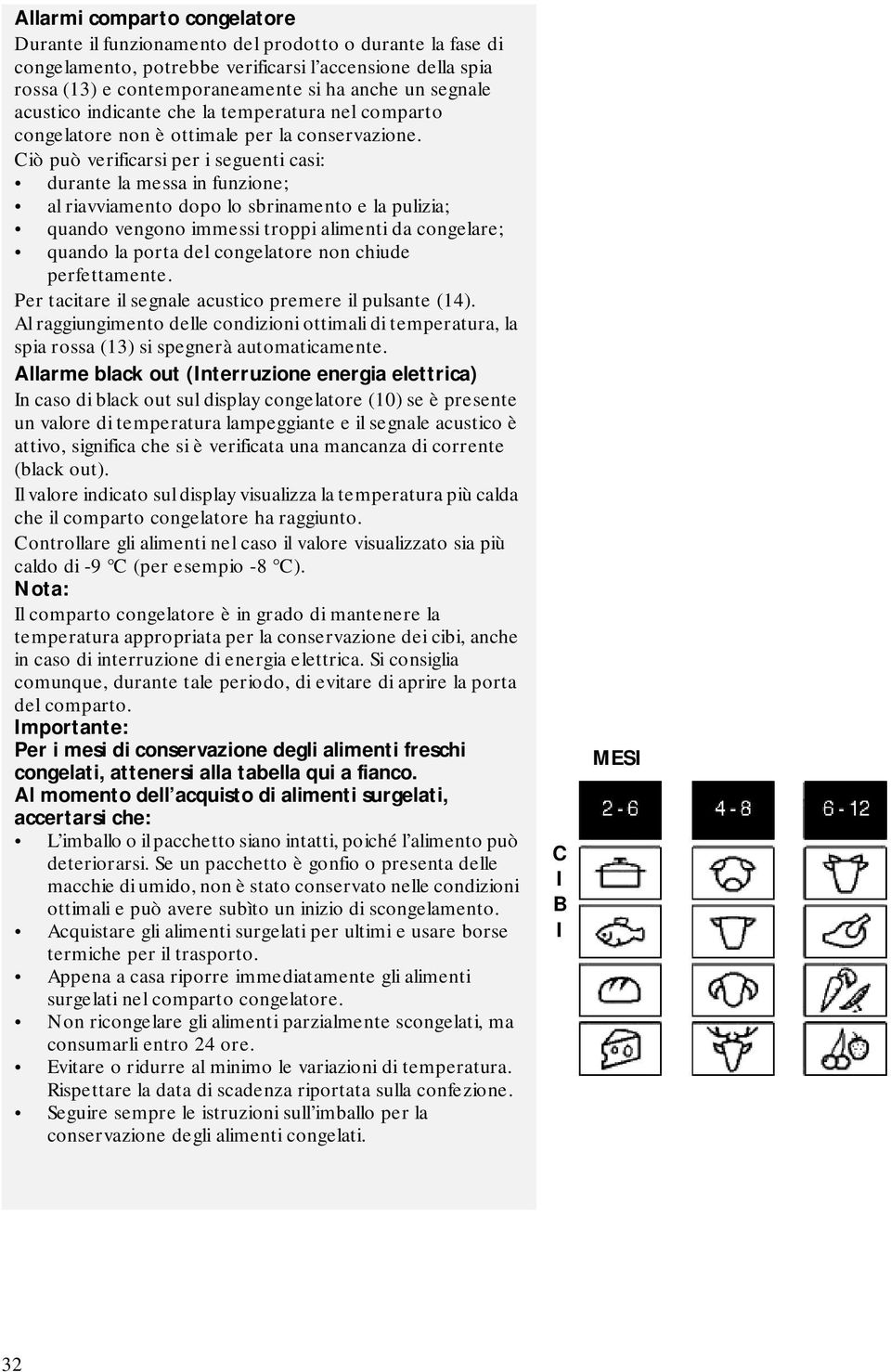 Ciò può verificarsi per i seguenti casi: durante la messa in funzione; al riavviamento dopo lo sbrinamento e la pulizia; quando vengono immessi troppi alimenti da congelare; quando la porta del