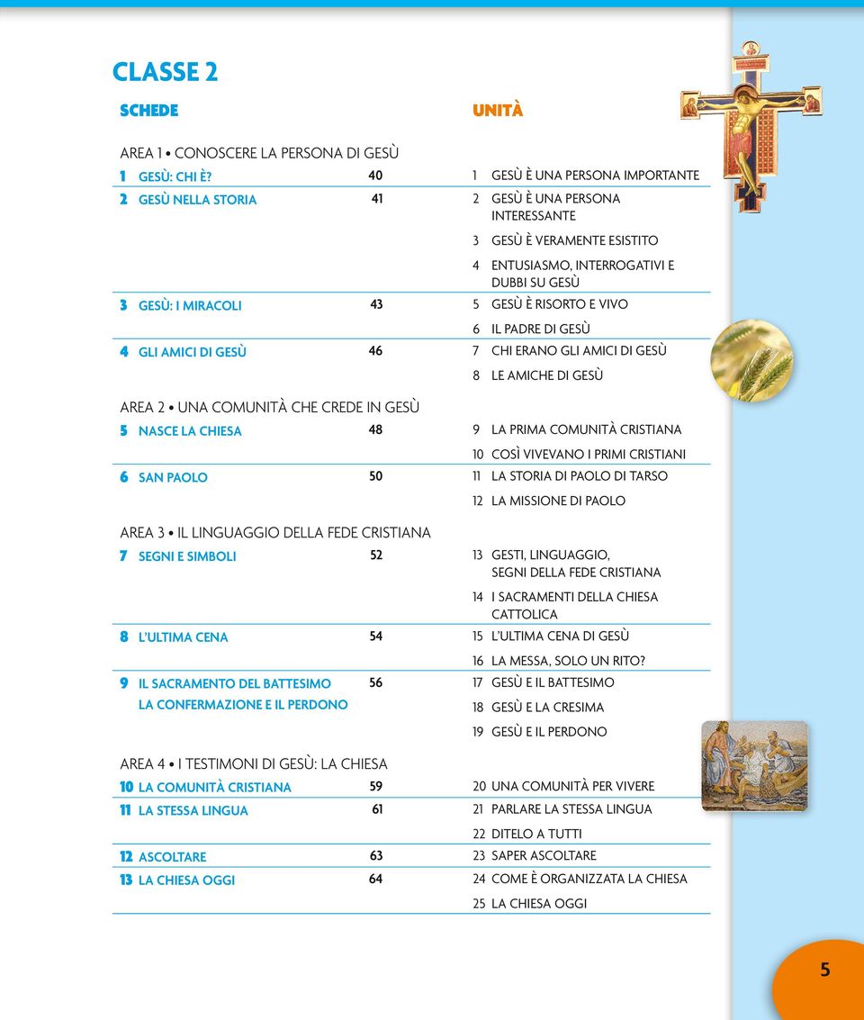 risorto E vivo 6 IL PADrE DI gesù 4 gli amici Di gesù 46 7 ChI ErANO gli AmICI DI gesù 8 LE AmIChE DI gesù AreA 2 una comunità che crede in gesù 5 NasCe la Chiesa 48 9 LA PrImA COmuNItà CrIStIANA 10