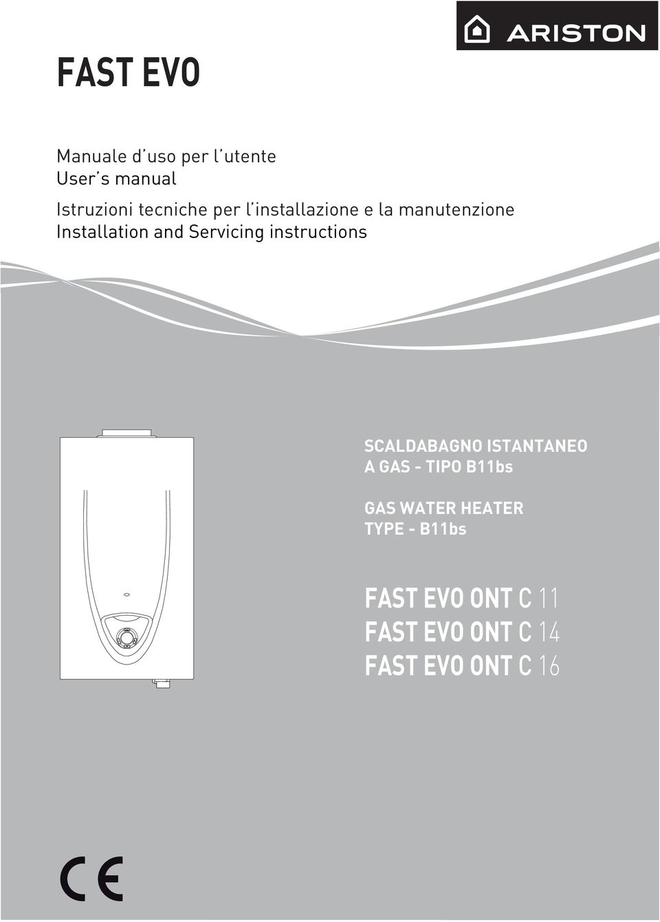 Servicing instructions SCALDABAGNO ISTANTANEO A GAS - TIPO B11bs GAS