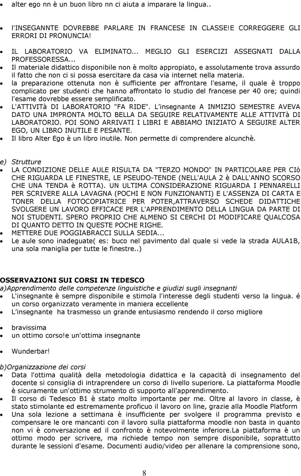 .. Il materiale didattico disponibile non è molto appropiato, e assolutamente trova assurdo il fatto che non ci si possa esercitare da casa via internet nella materia.