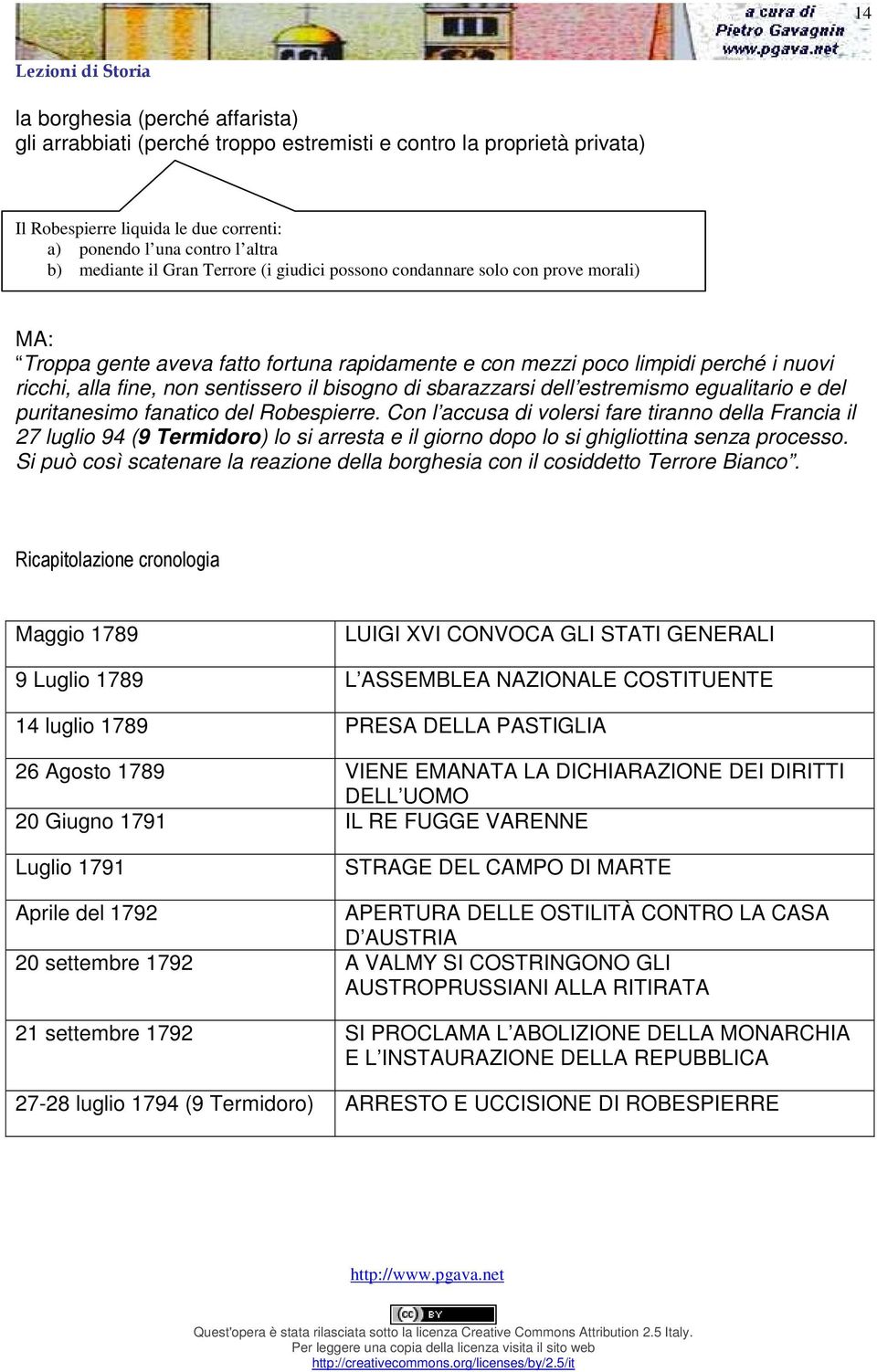 sbarazzarsi dell estremismo egualitario e del puritanesimo fanatico del Robespierre.