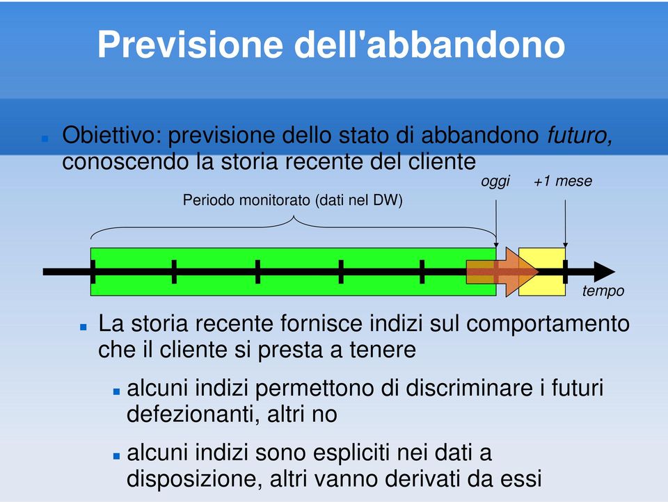 indizi sul comportamento che il cliente si presta a tenere alcuni indizi permettono di discriminare i