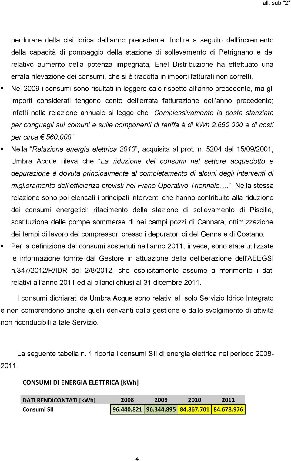 rilevazione dei consumi, che si è tradotta in importi fatturati non corretti.