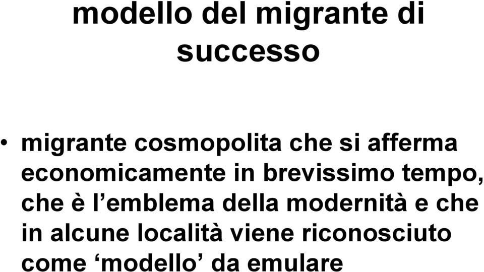 brevissimo tempo, che è l emblema della modernità