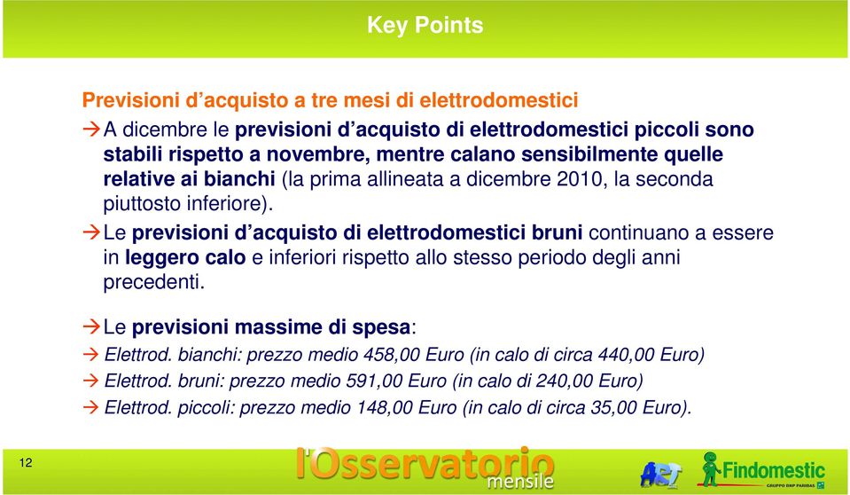 Le previsioni d acquisto di elettrodomestici bruni continuano a essere in leggero calo e inferiori rispetto allo stesso periodo degli anni precedenti.