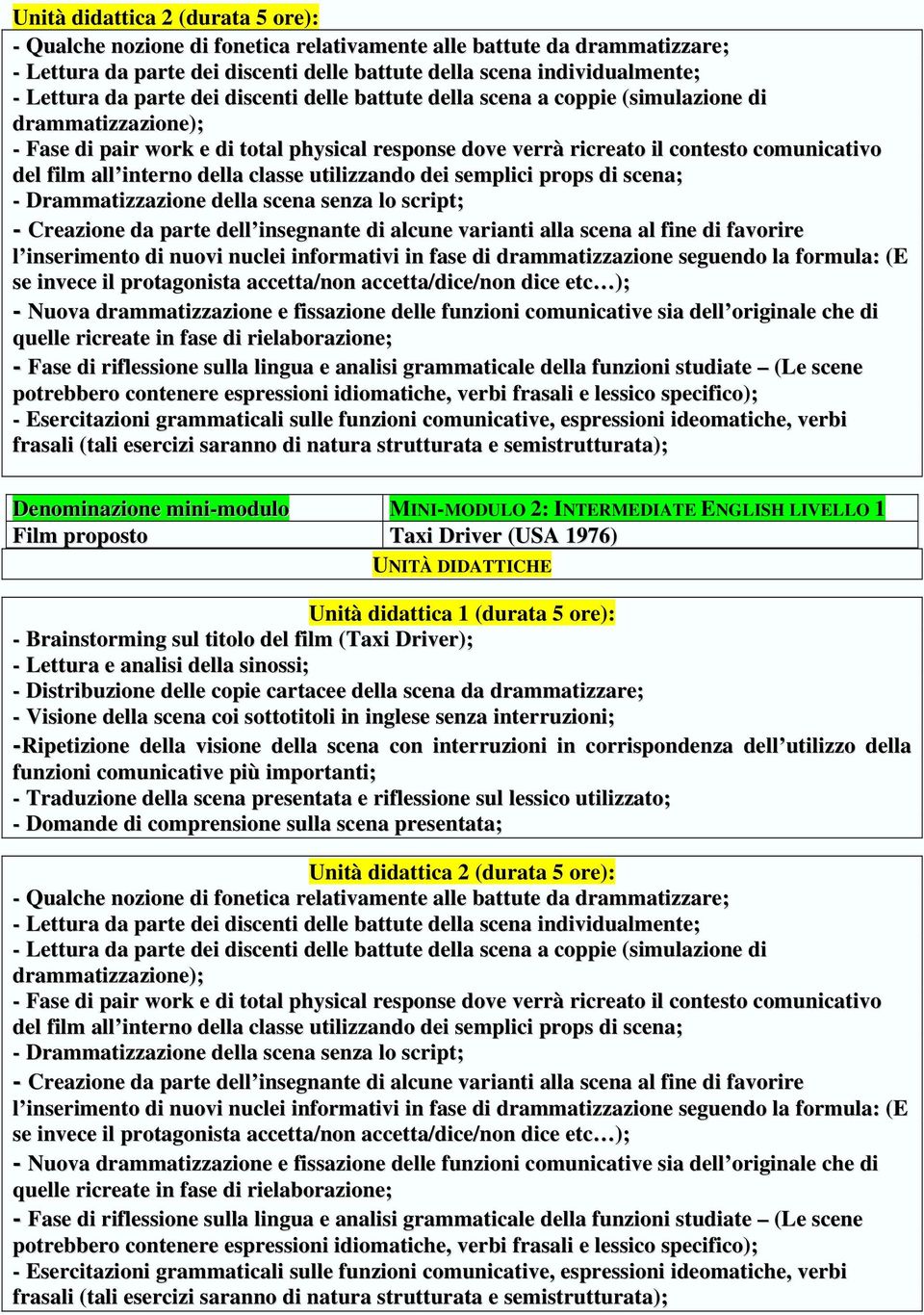 interno della classe utilizzando dei semplici props di scena; - Drammatizzazione della scena senza lo script; - Creazione da parte dell insegnante di alcune varianti alla scena al fine di favorire l