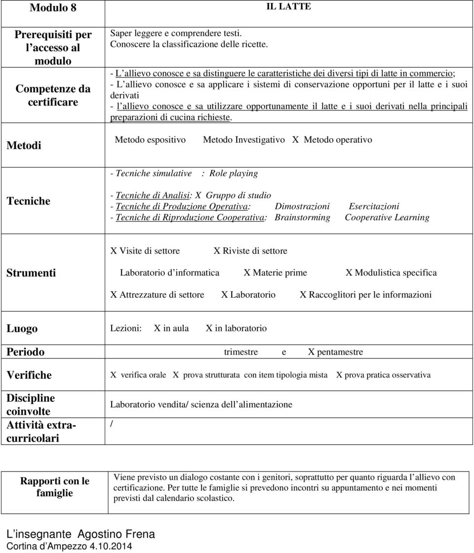 derivati - l allievo conosce e sa utilizzare opportunamente il latte e i suoi derivati nella principali preparazioni di cucina richieste.