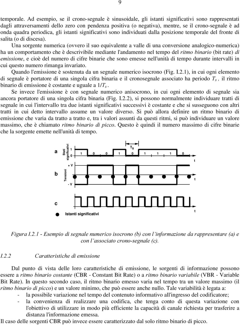 quadra periodica, gli istanti significativi sono individuati dalla posizione temporale del fronte di salita (o di discesa).