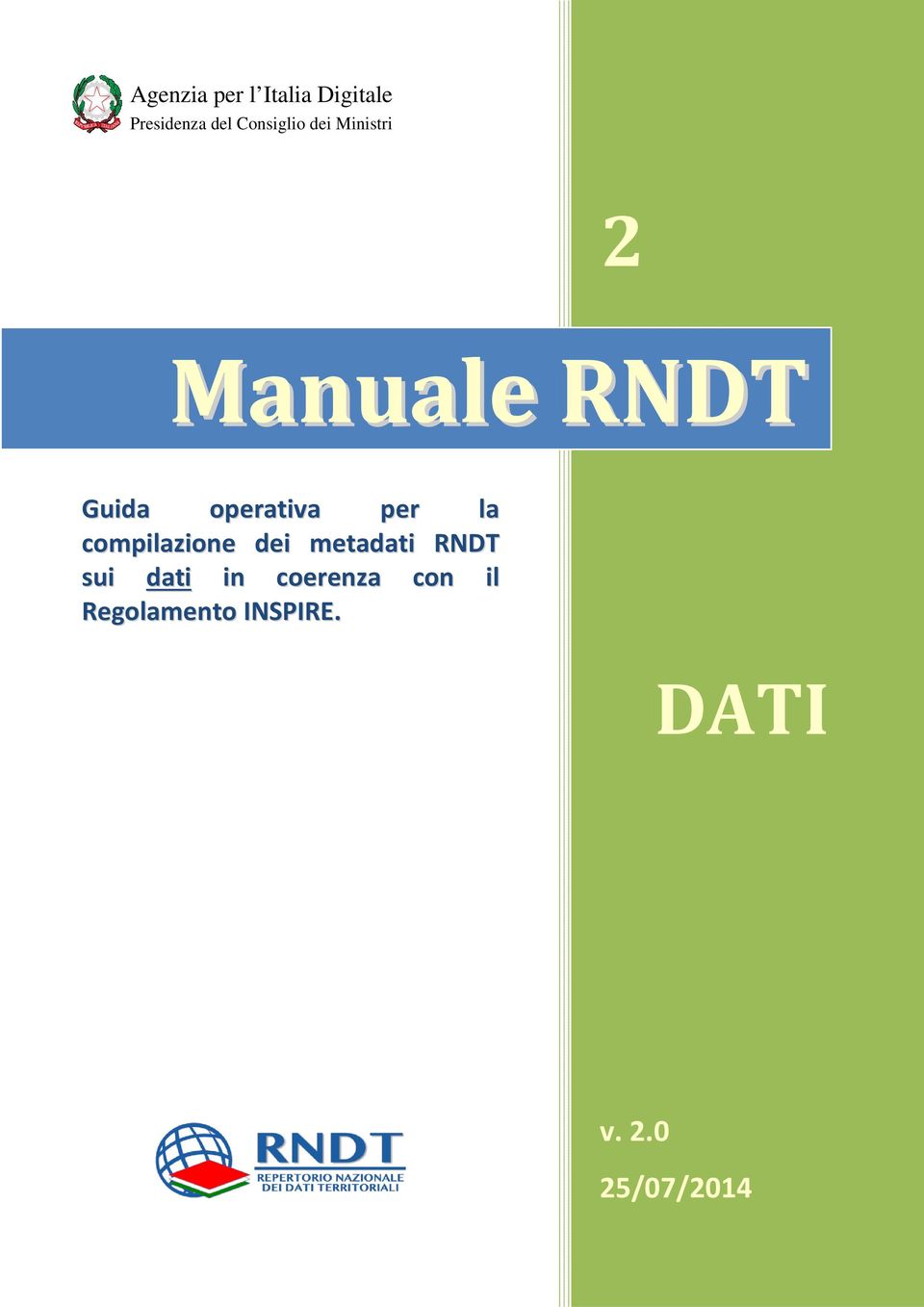 operativa per la compilazione dei metadati RNDT sui